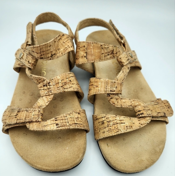 Vionic 342 Paros Cork Strappy Sandals Orthopedic Velcro Comfort Women’s Size 7 - Picture 1 of 8